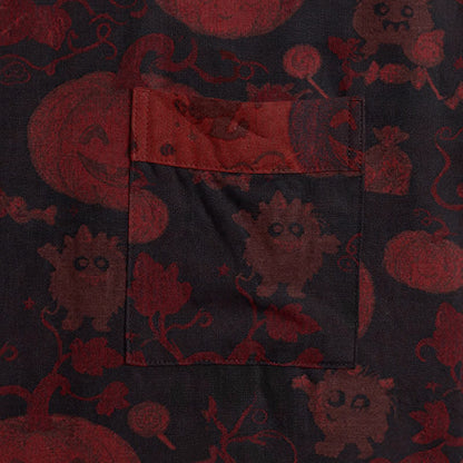 Rot-schwarzer Halloween-Monster-Baumwollkimono - image 9
