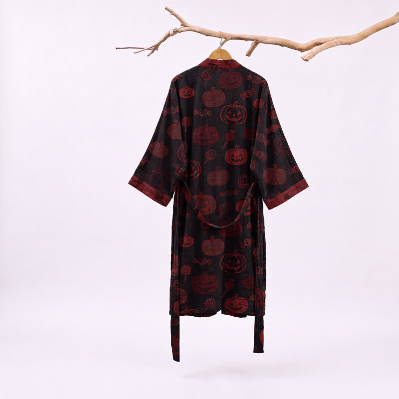 Gruseliger Kürbis-Bonbon-Baumwollkimono - image 6