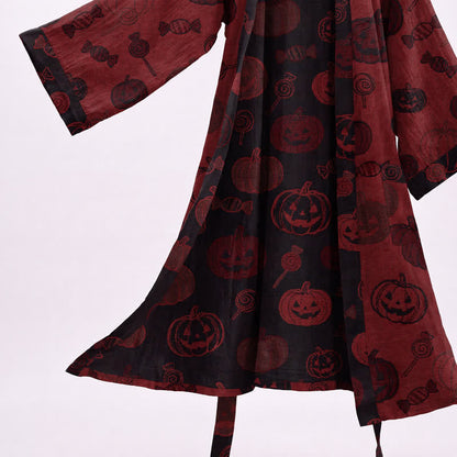 Gruseliger Kürbis-Bonbon-Baumwollkimono - image 3