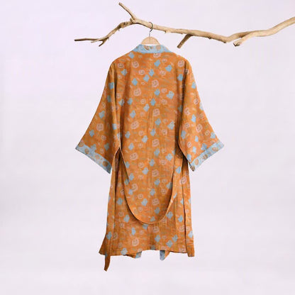 Mehrfarbiger Kürbis-Halloween-Baumwollkimono - image 1