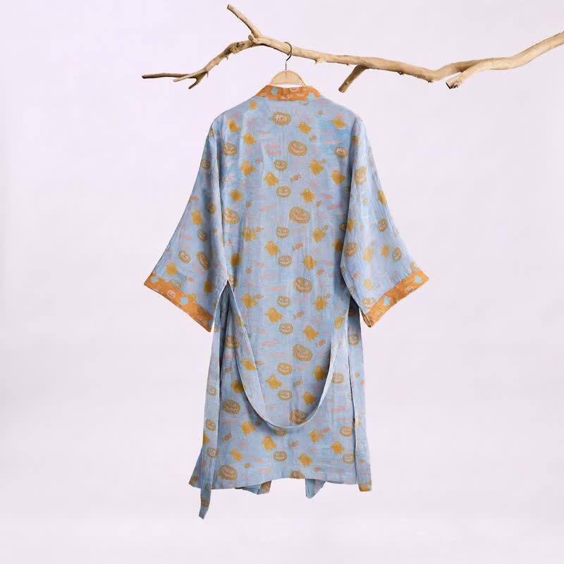 Mehrfarbiger Kürbis-Halloween-Baumwollkimono - image 6