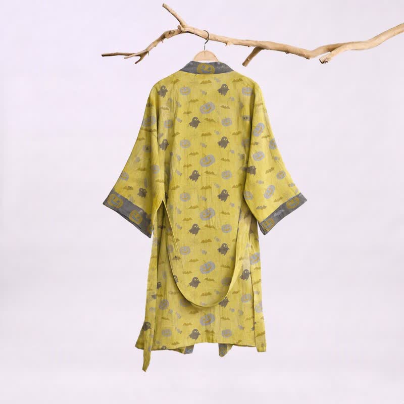 Mehrfarbiger Kürbis-Halloween-Baumwollkimono - image 11