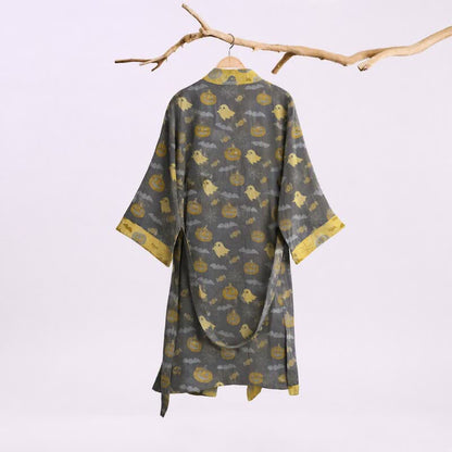 Mehrfarbiger Kürbis-Halloween-Baumwollkimono - image 16