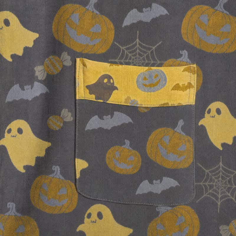 Mehrfarbiger Kürbis-Halloween-Baumwollkimono - image 19