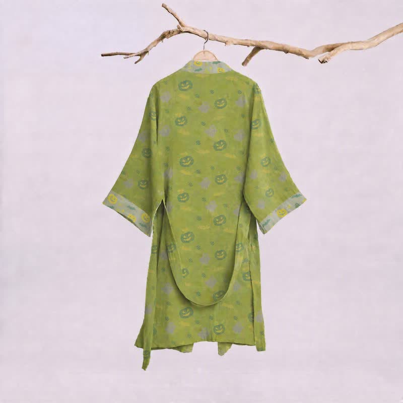 Mehrfarbiger Kürbis-Halloween-Baumwollkimono - image 21