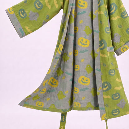 Mehrfarbiger Kürbis-Halloween-Baumwollkimono - image 23