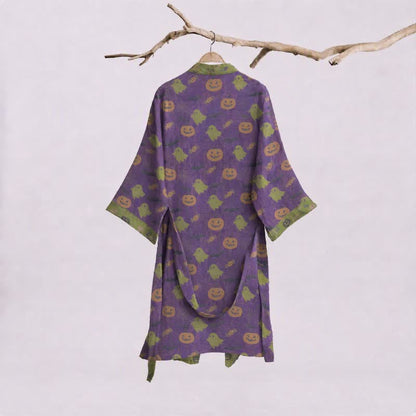 Mehrfarbiger Kürbis-Halloween-Baumwollkimono - image 31