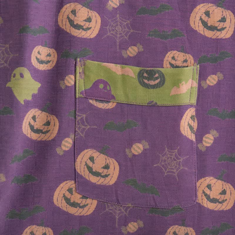 Mehrfarbiger Kürbis-Halloween-Baumwollkimono - image 34
