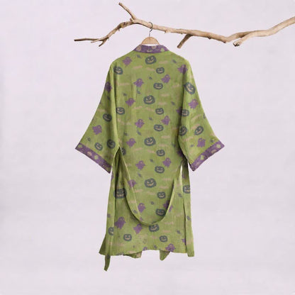 Mehrfarbiger Kürbis-Halloween-Baumwollkimono - image 36