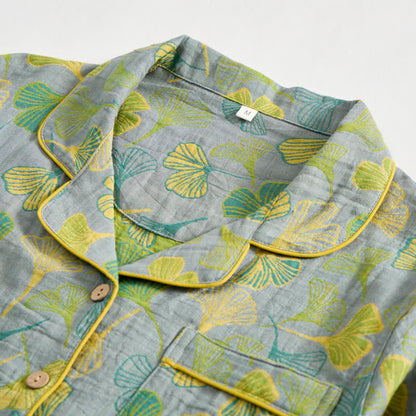 Naturinspiriertes Loungewear-Set aus Baumwolle mit Ginkgoblattmuster - image 15