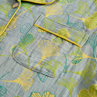 Naturinspiriertes Loungewear-Set aus Baumwolle mit Ginkgoblattmuster - image 16