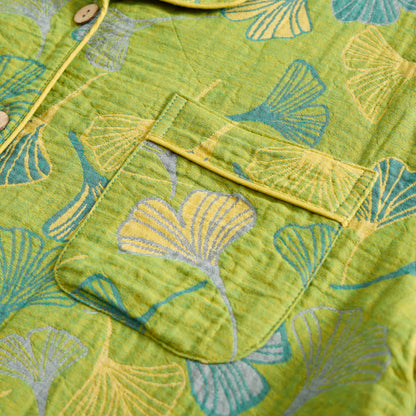 Naturinspiriertes Loungewear-Set aus Baumwolle mit Ginkgoblattmuster - image 6