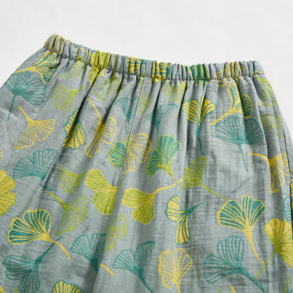 Naturinspiriertes Loungewear-Set aus Baumwolle mit Ginkgoblattmuster - image 19