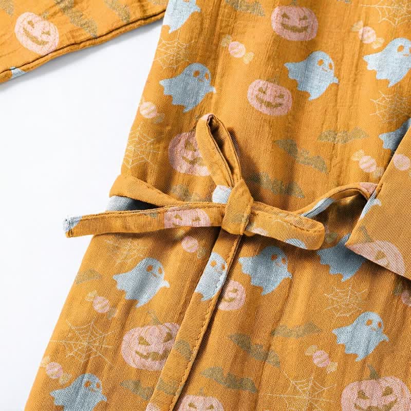 Halloween-Geister-Kürbis-Baumwollkimono-Pyjama-Set - image 7