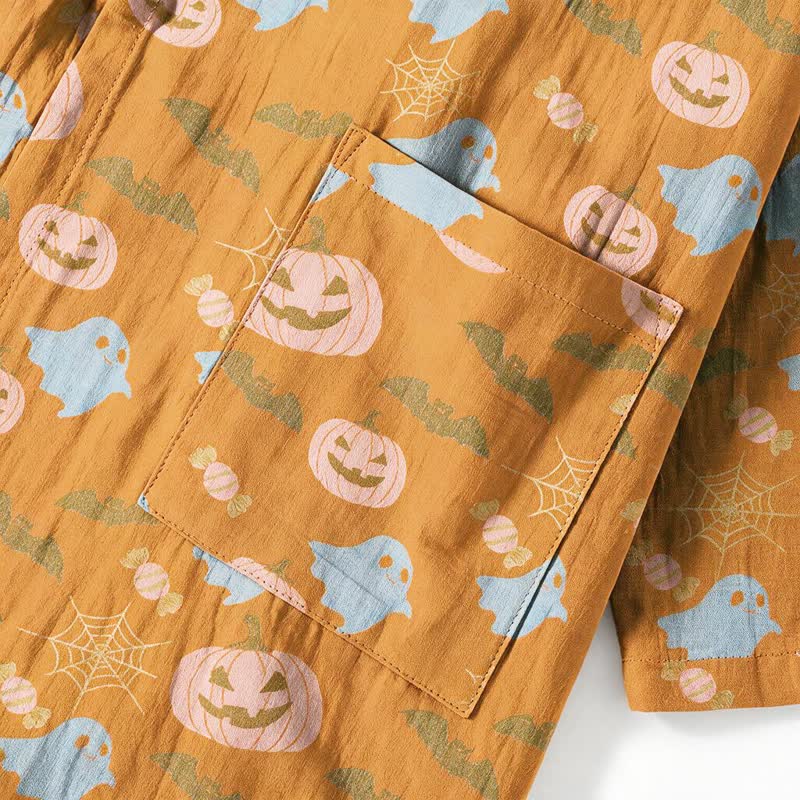Halloween-Geister-Kürbis-Baumwollkimono-Pyjama-Set - image 6