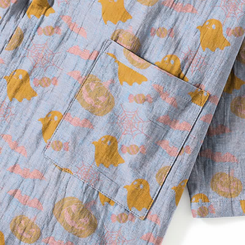 Halloween-Geister-Kürbis-Baumwollkimono-Pyjama-Set - image 14