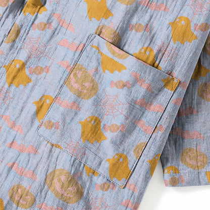 Halloween-Geister-Kürbis-Baumwollkimono-Pyjama-Set - image 14