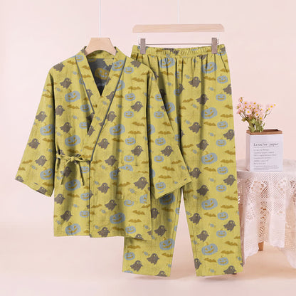 Halloween-Geister-Kürbis-Baumwollkimono-Pyjama-Set - image 18