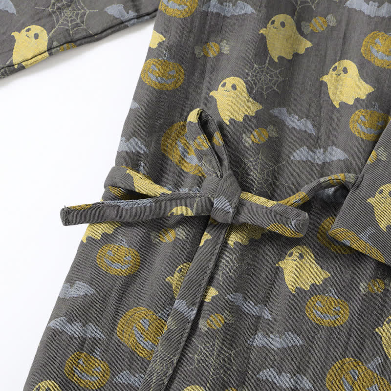 Halloween-Geister-Kürbis-Baumwollkimono-Pyjama-Set - image 31