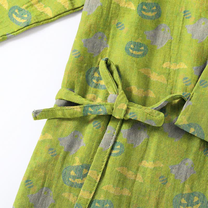 Halloween-Geister-Kürbis-Baumwollkimono-Pyjama-Set - image 39