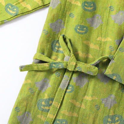 Halloween-Geister-Kürbis-Baumwollkimono-Pyjama-Set - image 39