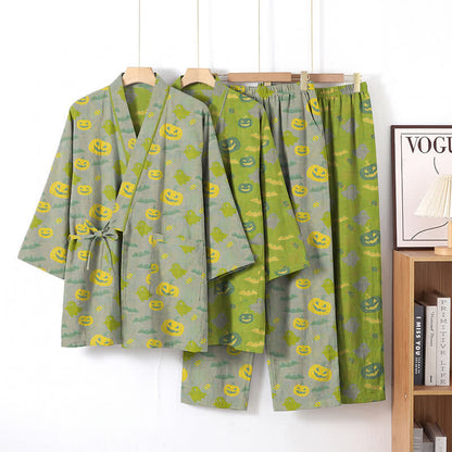Halloween-Geister-Kürbis-Baumwollkimono-Pyjama-Set - image 41
