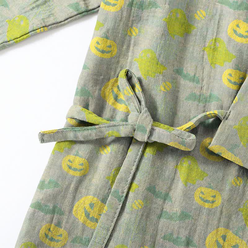 Halloween-Geister-Kürbis-Baumwollkimono-Pyjama-Set - image 47