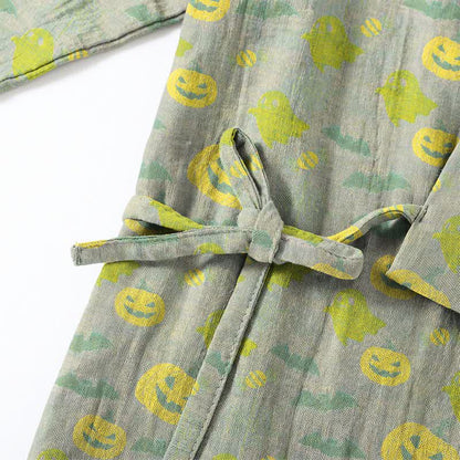 Halloween-Geister-Kürbis-Baumwollkimono-Pyjama-Set - image 47