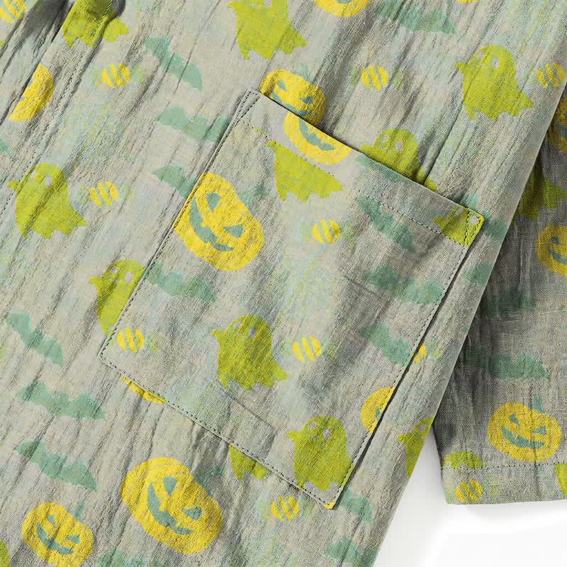 Halloween-Geister-Kürbis-Baumwollkimono-Pyjama-Set - image 46