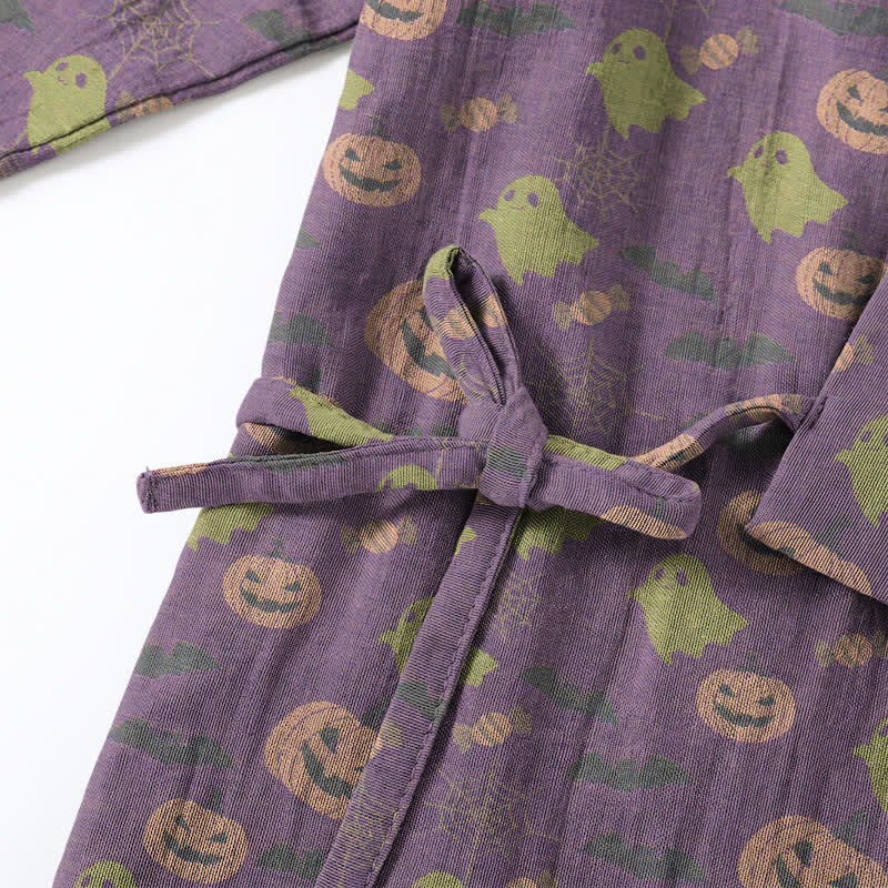 Halloween-Geister-Kürbis-Baumwollkimono-Pyjama-Set - image 55