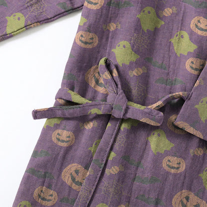 Halloween-Geister-Kürbis-Baumwollkimono-Pyjama-Set - image 55