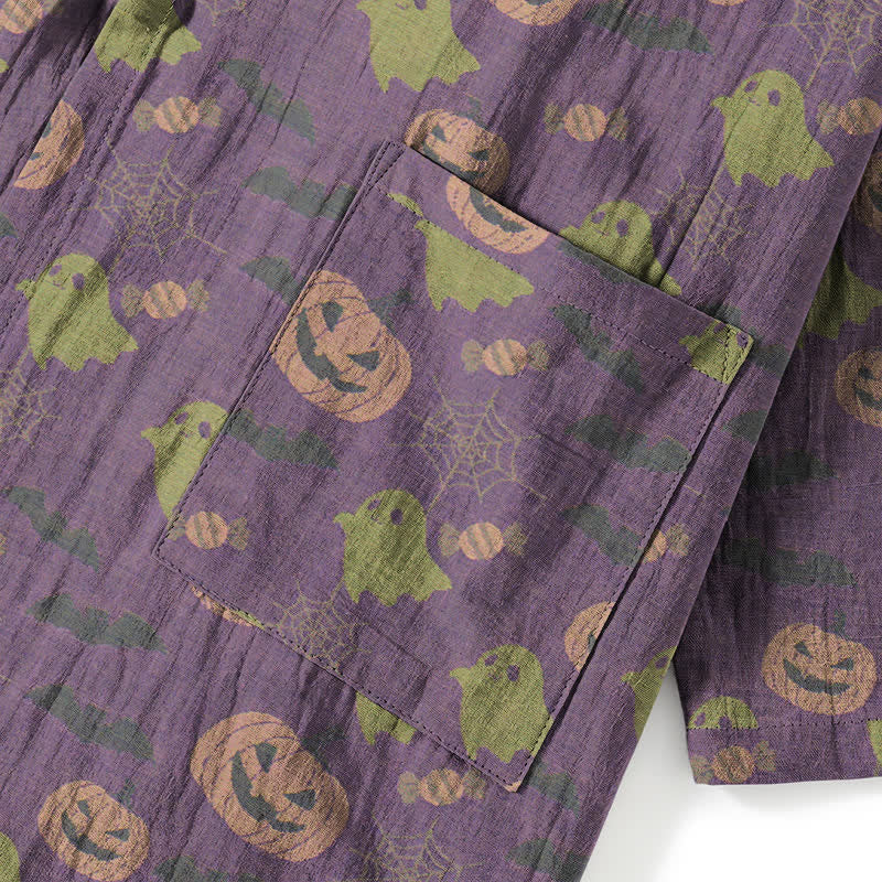 Halloween-Geister-Kürbis-Baumwollkimono-Pyjama-Set - image 54