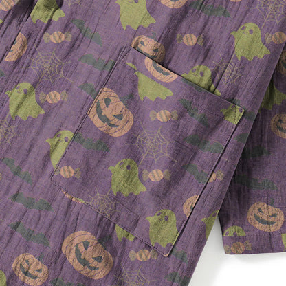 Halloween-Geister-Kürbis-Baumwollkimono-Pyjama-Set - image 54
