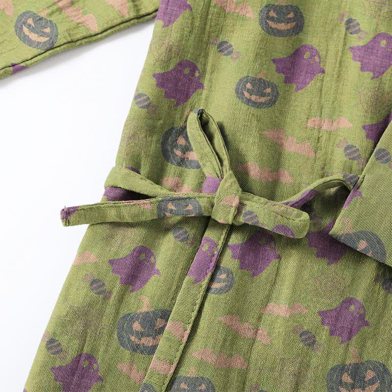 Halloween-Geister-Kürbis-Baumwollkimono-Pyjama-Set - image 63