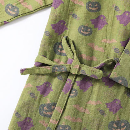 Halloween-Geister-Kürbis-Baumwollkimono-Pyjama-Set - image 63