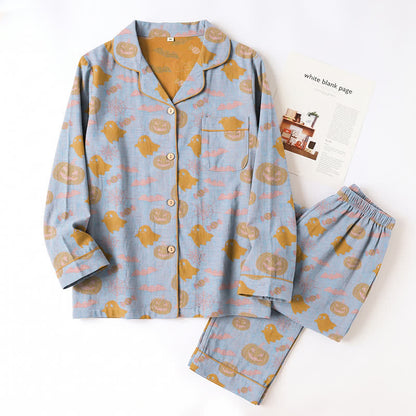 Niedliches Loungewear-Set aus Baumwolle mit Geister- und Kürbismotiven - image 7