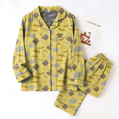 Niedliches Loungewear-Set aus Baumwolle mit Geister- und Kürbismotiven - image 14