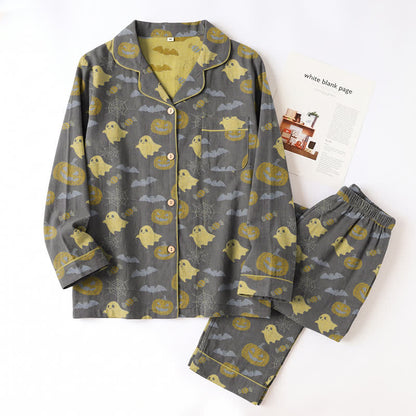 Niedliches Loungewear-Set aus Baumwolle mit Geister- und Kürbismotiven - image 20