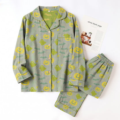 Niedliches Loungewear-Set aus Baumwolle mit Geister- und Kürbismotiven - image 32