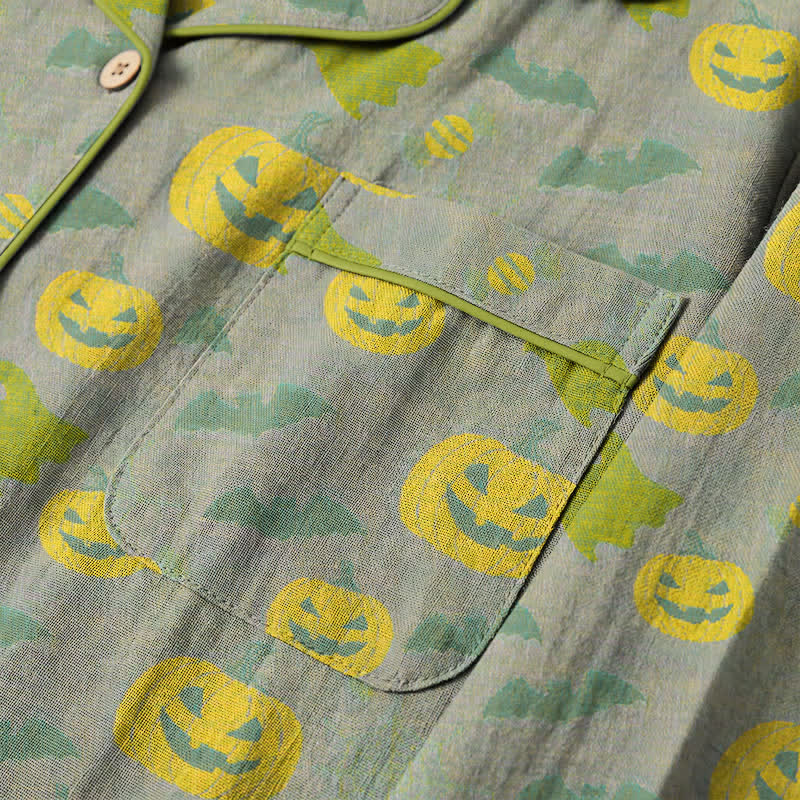 Niedliches Loungewear-Set aus Baumwolle mit Geister- und Kürbismotiven - image 34