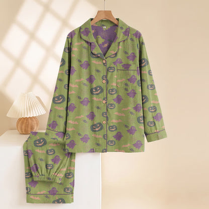 Niedliches Loungewear-Set aus Baumwolle mit Geister- und Kürbismotiven - image 43