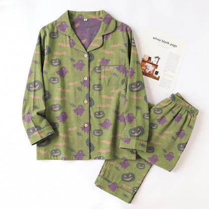 Niedliches Loungewear-Set aus Baumwolle mit Geister- und Kürbismotiven - image 44