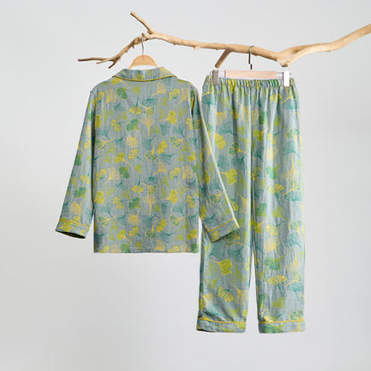 Naturinspiriertes Loungewear-Set aus Baumwolle mit Ginkgoblattmuster - image 13