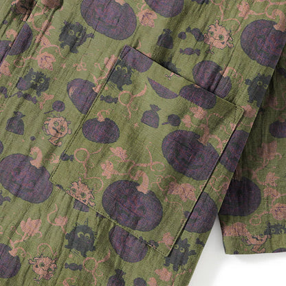 Retro Halloween Kürbis Kimono Pyjama Set - image 11