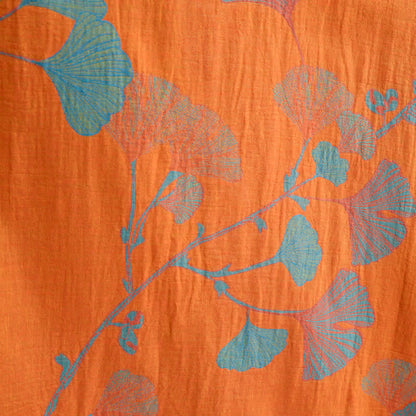 Retro-Kimono aus Baumwolle mit Ginkgoblatt - image 7