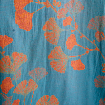 Retro-Kimono aus Baumwolle mit Ginkgoblatt - image 15