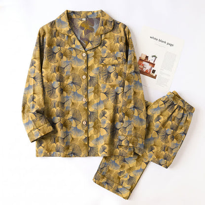 Pyjama-Set mit Ginkgoblatt-Kragen - image 4