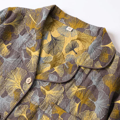 Pyjama-Set mit Ginkgoblatt-Kragen - image 7