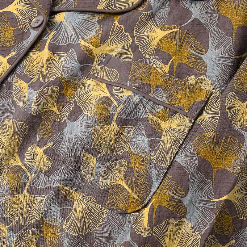 Pyjama-Set mit Ginkgoblatt-Kragen - image 8