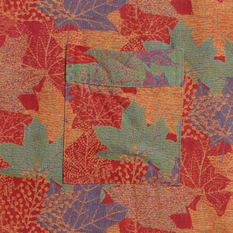Kimono-Bademantel aus Baumwolle mit Ahornblattmuster für den Herbst - image 4